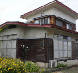 塀などの傾き、平坦・傾斜地、周辺家屋の状況など家の周辺について耐震診断を行う様子